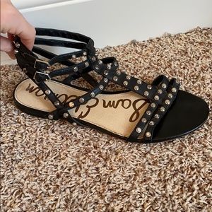 Sam Edelman Studded Black Strappy Sandals